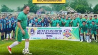 Laga Eksebisi Tim Pemkab Bolmong VS DPRD Skor 4-1
