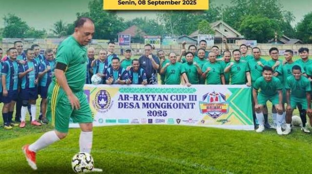Laga Eksebisi Tim Pemkab Bolmong VS DPRD Skor 4-1